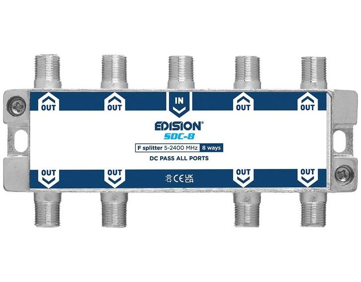 Edision signaal splitter 8-voudig 5-2400 Mhz, Informatique & Logiciels, Commutateurs réseau, Enlèvement ou Envoi