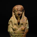 Oud-Egyptisch Faience Ushebti. Late Periode, 664 - 323, Collections