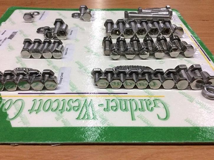 Chevy small block motor bouten gepolijst rvs set, Auto-onderdelen, Overige Auto-onderdelen, Nieuw, Ophalen of Verzenden