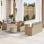 vidaXL Tuinbank Set 8 pcs Beige poly rattan, Tuin en Terras, Verzenden, Nieuw