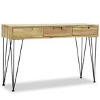 vidaXL Wandtafel 120x35x76 cm massief teakhout, Huis en Inrichting, Tafels | Bijzettafels, Verzenden, Nieuw