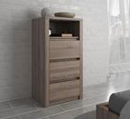 Commode Monaco - Truffel eiken - 50 cm, Verzenden, Nieuw, 25 tot 50 cm, 50 tot 100 cm