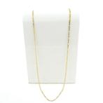 Gouden lange Figaro schakelketting, Handtassen en Accessoires, Kettingen, Ophalen of Verzenden, Gebruikt, Overige kleuren, Goud