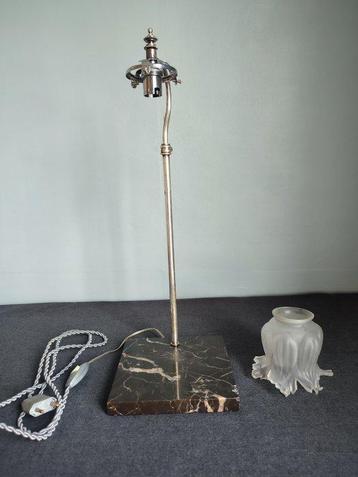 Bureaulamp - Glas, Marmer, Metaal