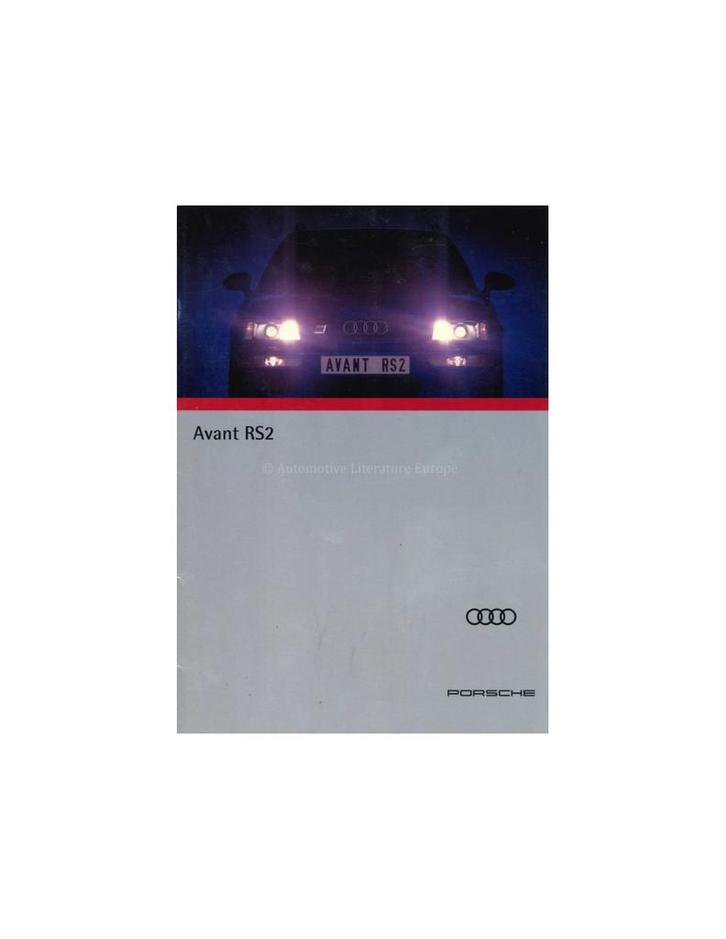 1993 AUDI RS2 AVANT BROCHURE DUITS, Boeken, Auto's | Folders en Tijdschriften, Ophalen of Verzenden