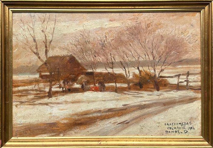Ukrainian School (XX) - A Cold Misty, Damp Morning With, Antiek en Kunst, Kunst | Schilderijen | Klassiek
