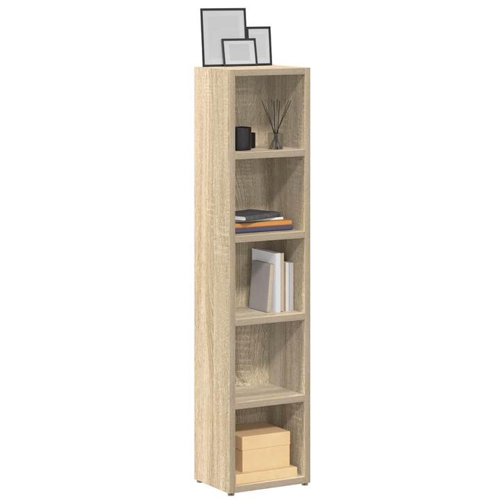 vidaXL Cd-kasten 2 st 21x16x93,5 spaanplaat sonoma, Huis en Inrichting, Woonaccessoires | Cd- en Dvd-rekken, Nieuw, Verzenden