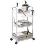 vidaXL Opbergtrolley 3-laags 37x28x68 cm acryl transparant, Doe-het-zelf en Bouw, Gereedschap | Handgereedschap, Verzenden, Nieuw
