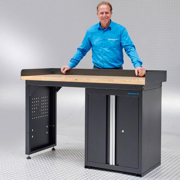 Datona werkbank 150 cm 1 kastje met deuren eiken - Datona -, Doe-het-zelf en Bouw, Werkbanken, Ophalen of Verzenden