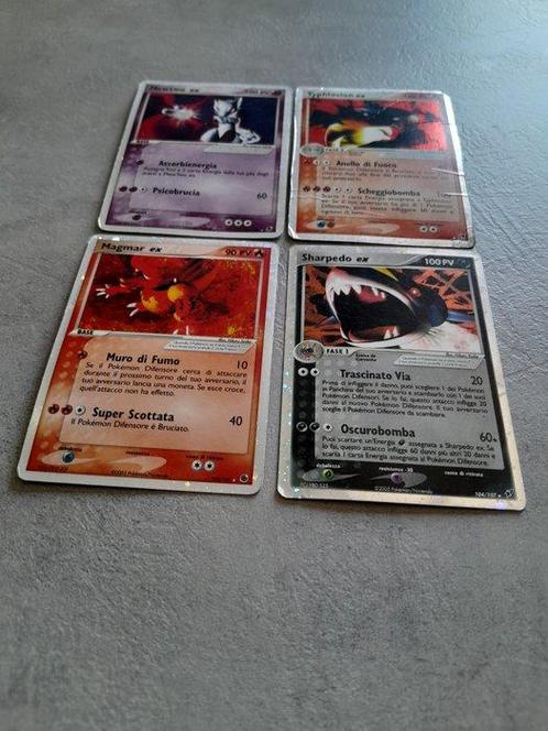 Pokémon - 4 Card - Magmar, Typhlosion, Mewtwo, Sharpedo, Hobby en Vrije tijd, Verzamelkaartspellen | Pokémon