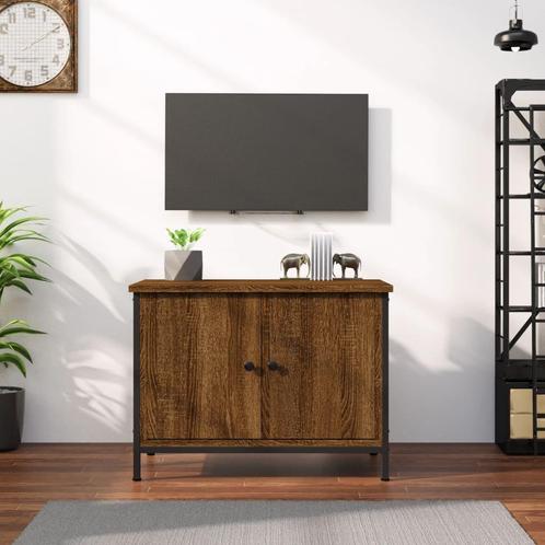 vidaXL Meuble TV avec portes chêne marron 60x35x45cm, Maison & Meubles, Armoires | Mobilier de télévision, Neuf, Envoi