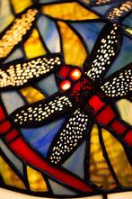 Lamp - Tiffany style - dragonfly - Messing, Glas - 80 cm! XL