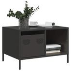 vidaXL Salontafel 68,5x50x43,5 cm koudgewalst staal zwart, Huis en Inrichting, Tafels | Salontafels, Verzenden, Nieuw