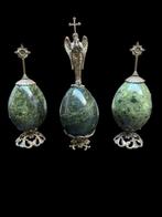 Set van 3 religieuze eieren - Steen, Metaal - 1960-1970