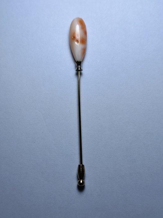 Zonder minimumprijs - Broche - 9 kt. Geel goud Koraal, Handtassen en Accessoires, Antieke sieraden