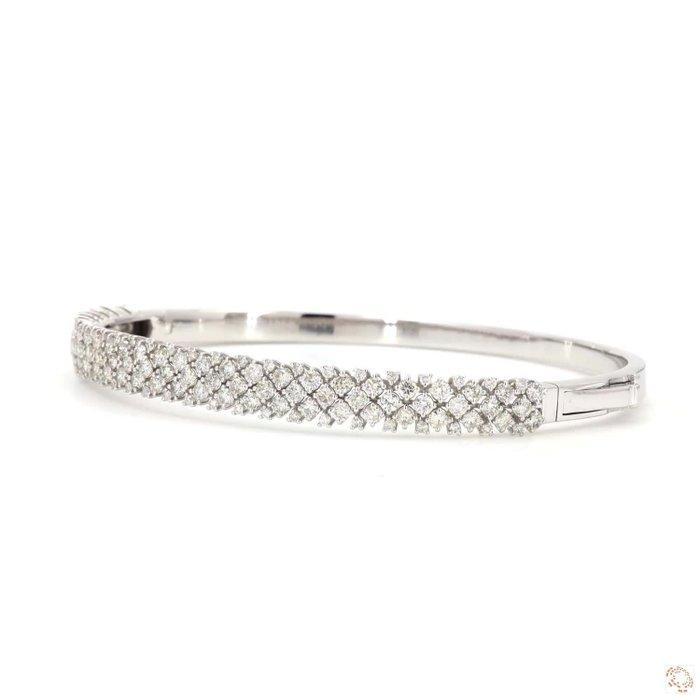 Armband - 14 karaat Witgoud - 2.29ct. tw. Diamant, Handtassen en Accessoires, Armbanden