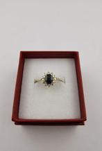 Ring - 14 karaat Geel goud Saffier - Diamant