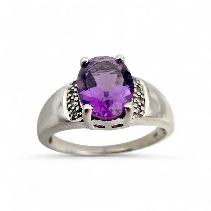 Zonder minimumprijs - Ring Zilver - Amethist, Bijoux, Sacs & Beauté, Bagues