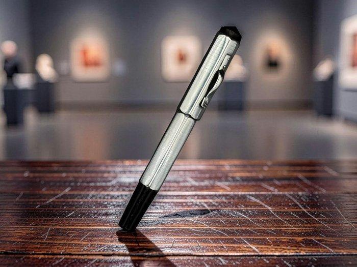 Vintage - Pluma estilográfica Art Déco de plata maciza 835 –, Verzamelen, Pennenverzamelingen