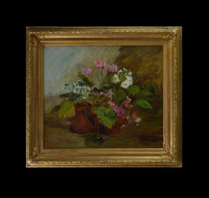 École française (c. 1920) - Nature morte de fleurs, Antiek en Kunst, Kunst | Schilderijen | Klassiek