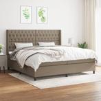 vidaXL Sommier à lattes de lit avec matelas Taupe, Maison & Meubles, Verzenden, Neuf