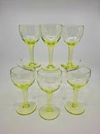 Drinkservies (6) - Uraniumglas, Antiek en Kunst, Antiek | Glaswerk en Kristal