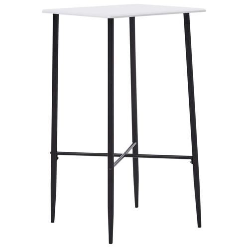 vidaXL Bartafel 60x60x111 cm MDF wit, Huis en Inrichting, Tafels | Eettafels, Nieuw, Verzenden