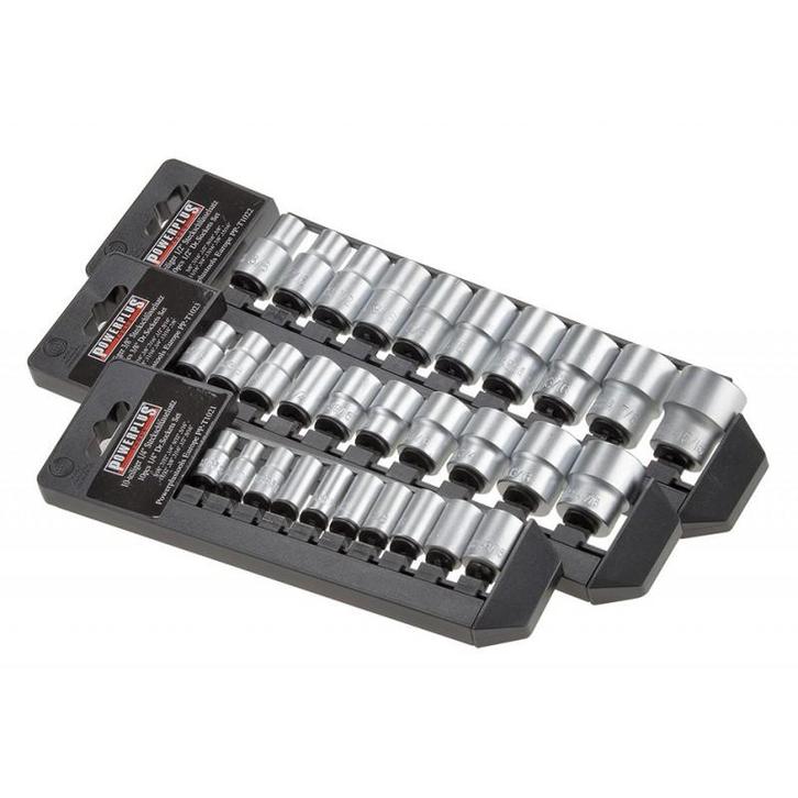 Engelse doppenset 30 delen 1/4, 3/8 en 1/2 opname, Doe-het-zelf en Bouw, Gereedschapskisten, Ophalen of Verzenden