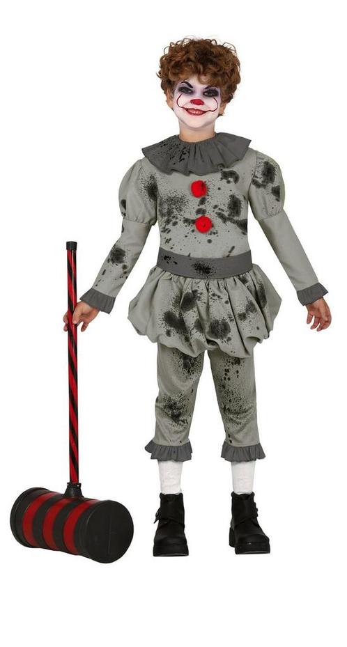 Clownspak Kind Grijs, Kinderen en Baby's, Carnavalskleding en Verkleedspullen, Nieuw, Verzenden