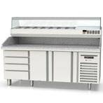 Pizzawerkbank + Opzetkoelvitrine | 800 RANGE | 362L | 2, Verzenden, Nieuw in verpakking