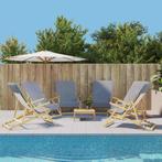 vidaXL Strandhanddoeken 6 st 400 g/m² 60x135 cm stof grijs, Huis en Inrichting, Verzenden, Nieuw