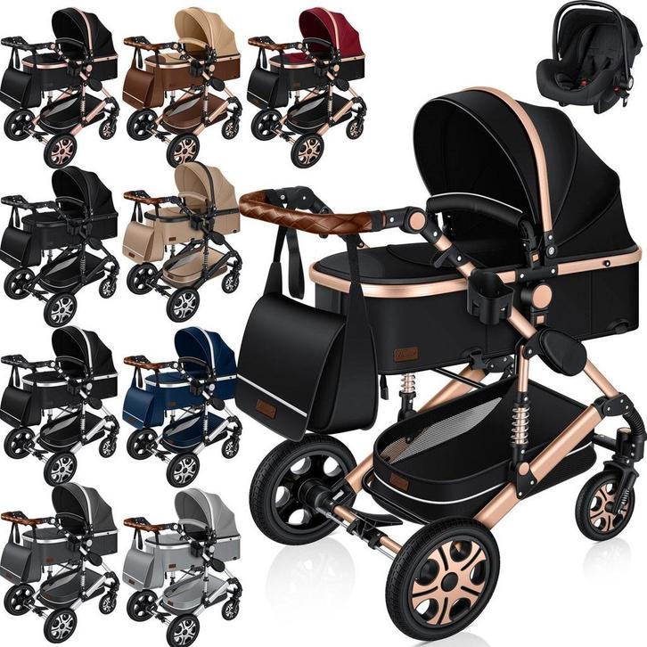 KESSER® 3 in 1 Kinderwagen - Wandelwagen - Kinderbuggy - Zwa, Huis en Inrichting, Woonaccessoires | Overige, Verzenden