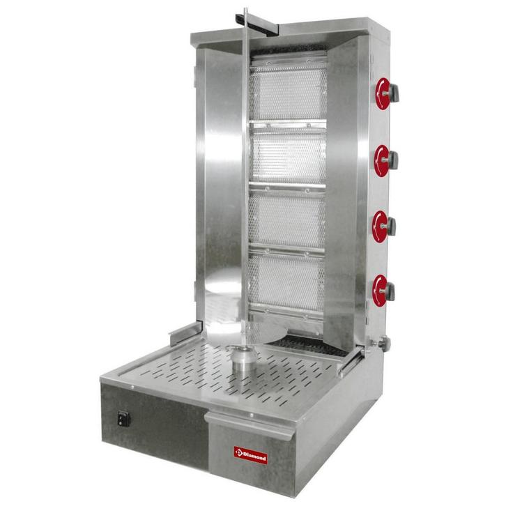Donergrill | Gas (4 Branders) | Max. 55 kg |, Zakelijke goederen, Horeca | Keukenapparatuur, Nieuw in verpakking, Verzenden