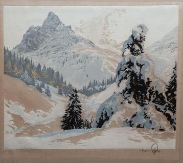 Hans Figura (1898-1978) - Winter in the Alps - signed
