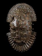 Bronzen luipaard hoofd masker - Bini / Edu - Nigeria