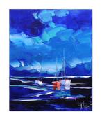 Olivier Pfleger (XX) - Nuances de bleu, Antiquités & Art