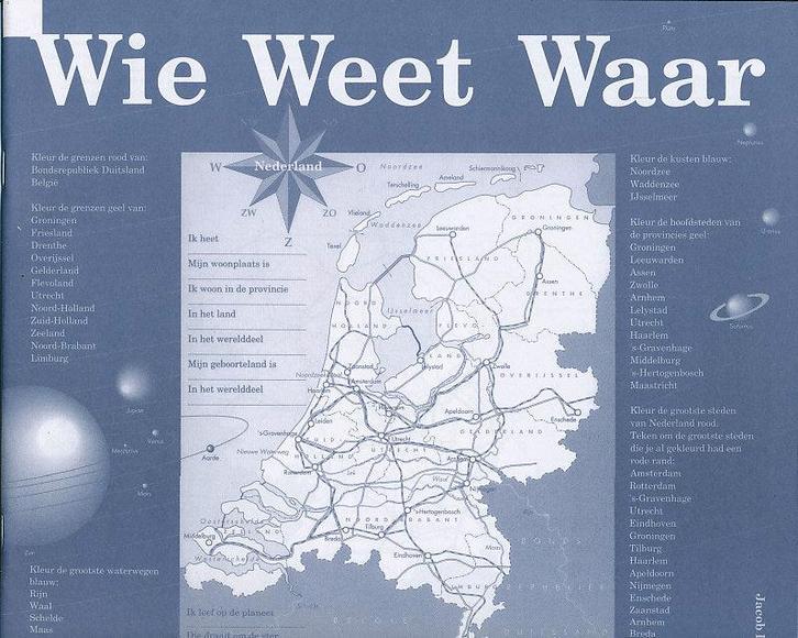 Wie, Weet, Waar Nederland (ganzenbord), Boeken, Schoolboeken, Verzenden