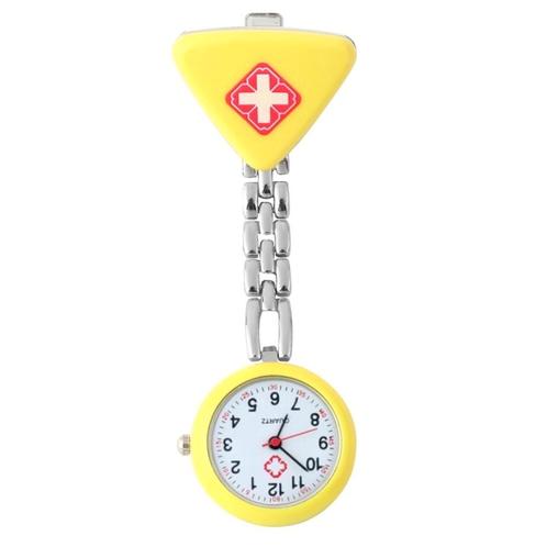 Fako® - Verpleegstershorloge - Driehoek - Geel, Handtassen en Accessoires, Horloges | Dames, Verzenden