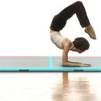 Gymnastiekmat met pomp opblaasbaar 700x100x10 cm PVC groen, Sport en Fitness, Nieuw, Verzenden