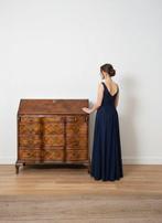 Secrétaire - walnotenhout, parket, messing, brons -