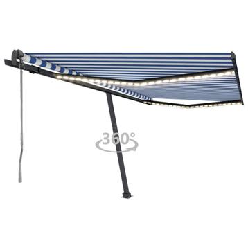 vidaXL Luifel automatisch met LED en windsensor 450x350 cm, Verzenden