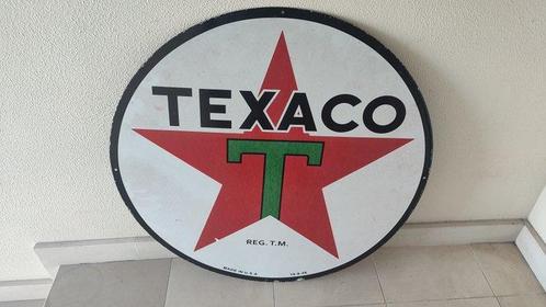 Plaque émaillée - Texaco, Antiek en Kunst, Antiek | Wandborden en Tegels