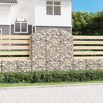 vidaXL Schanskorf gewelfd 150x50x160/180 cm gegalvaniseerd, Tuin en Terras, Bloempotten, Verzenden, Nieuw