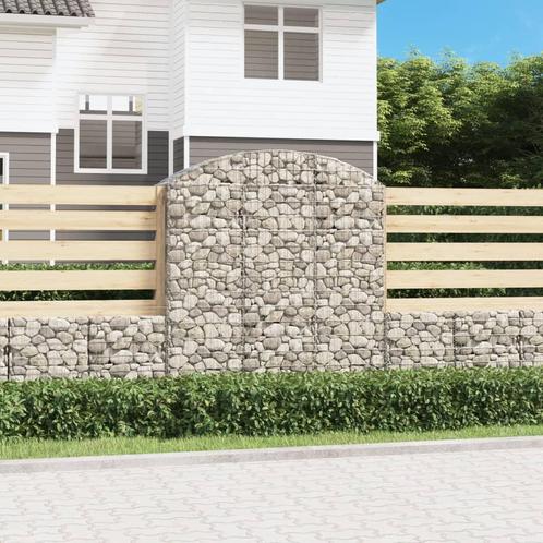 vidaXL Schanskorf gewelfd 150x50x160/180 cm gegalvaniseerd, Tuin en Terras, Bloempotten, Nieuw, Verzenden