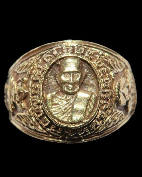 Boeddhistische ring - Grote wijze - Boeddha en Erawan -, Antiek en Kunst, Antiek | Boeken en Manuscripten