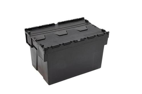 P-50366080200 BAC NAVETTE - 600X400X365MM BAC NOIR + COUV., Articles professionnels, Horeca | Équipement de cuisine, Transport et Stockage