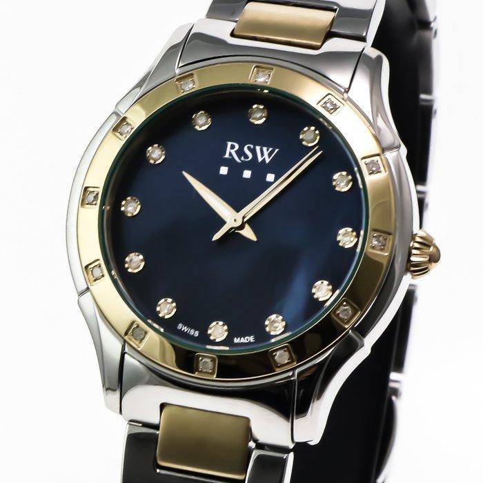 RSW - Diamond Swiss Watch - RSWL149-SG-D-9 - Zonder, Handtassen en Accessoires, Horloges | Heren