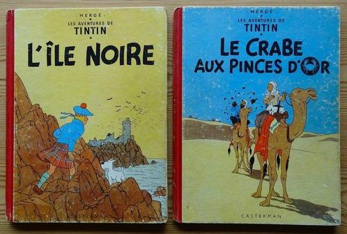 Tintin T7 + T9 - 2x C - 2 Albums in verschillende, Boeken, Stripverhalen