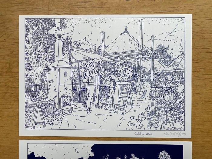Kuijpers, Henk - 2 Offset Print - Franka - Kerstkaarten, Boeken, Stripverhalen