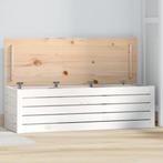 vidaXL Opbergbox wit 109x36,5x33 cm massief grenenhout, Huis en Inrichting, Kasten | Overige, Verzenden, Nieuw